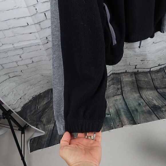 OUTDOOR URBAN TERRAIN BLACK & GREY FLEECE 1/4 ZIP PULLOVER JACKET SIZE LARGE - Picture 7 of 9